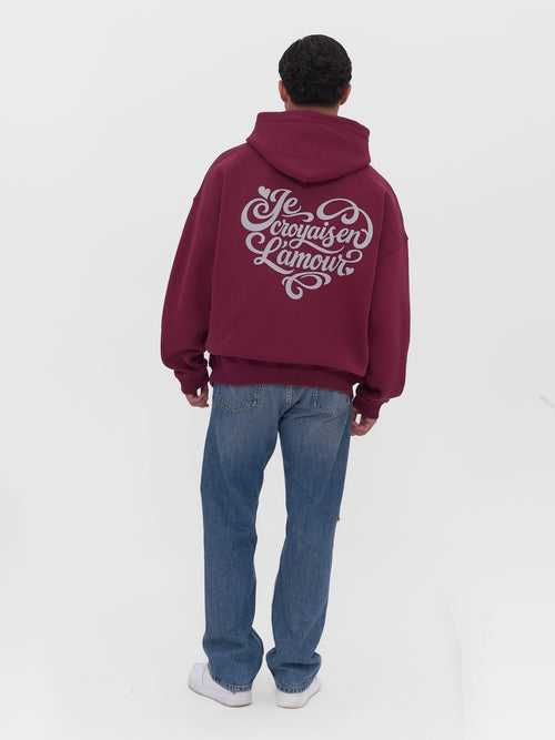 L'amour Hoodie Cranberry Red
